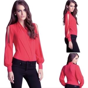 bebe Silk Wrap Bodysuit